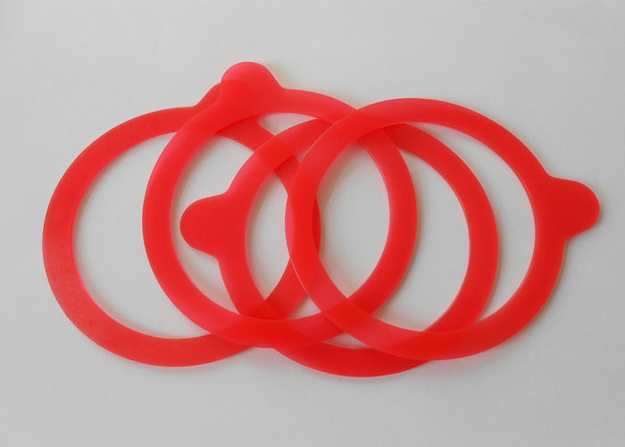 Dark Red O Ring Washer , Silicone Rubber Washers Good Aging Resistance