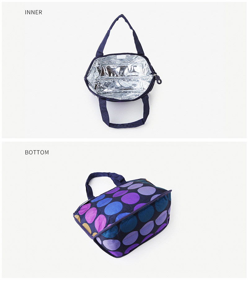 Aluminum Foil Lining Women Picnic Cooler Neoprene Lunch Bag