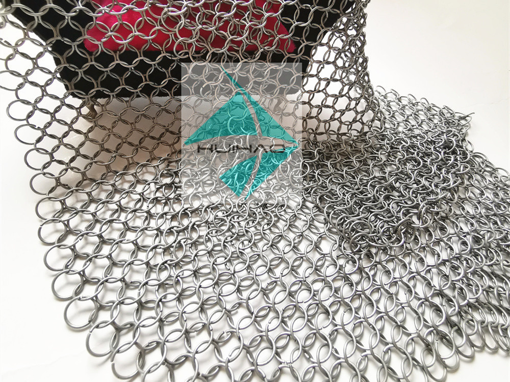 Backdrops Decoration Chain Mail Weave Stainless Steel Ring Mesh Drapery For Room Partitions Curtain