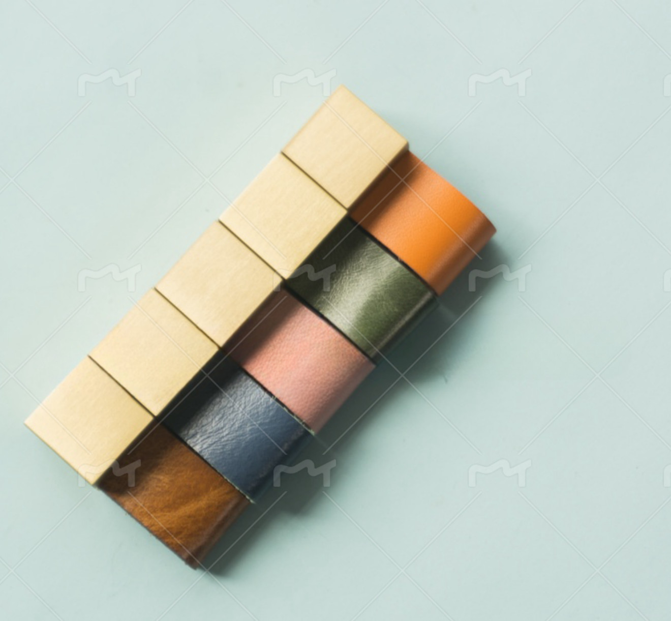 160mm Colorful Leather Knob Drawer Door Handle Hardware For Decoration