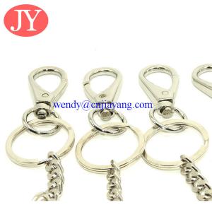China Snap hook with key chain link zinc alloy key rings chains on sale