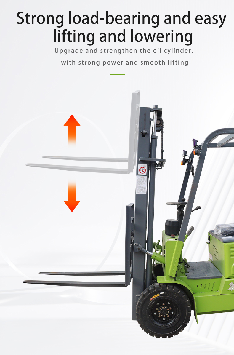 Customized 2.0 Ton Mini Electric Forklifts Trucks with 2 Stage / 3 Stage Mast Type