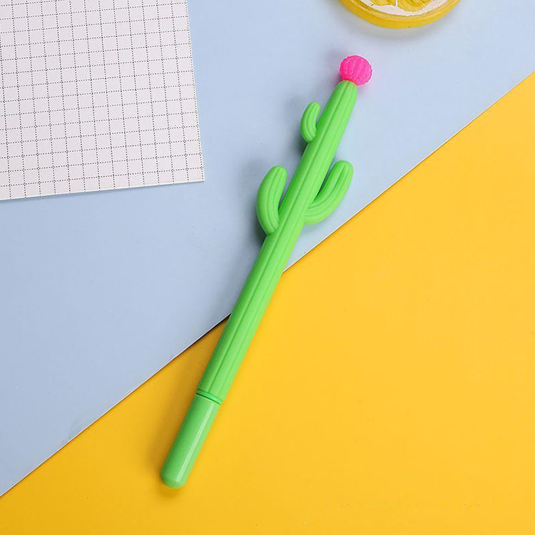 Gel-Ink Cactus Shape Pen Writing Length 240M Cute Novelty Gift for Girls and Students