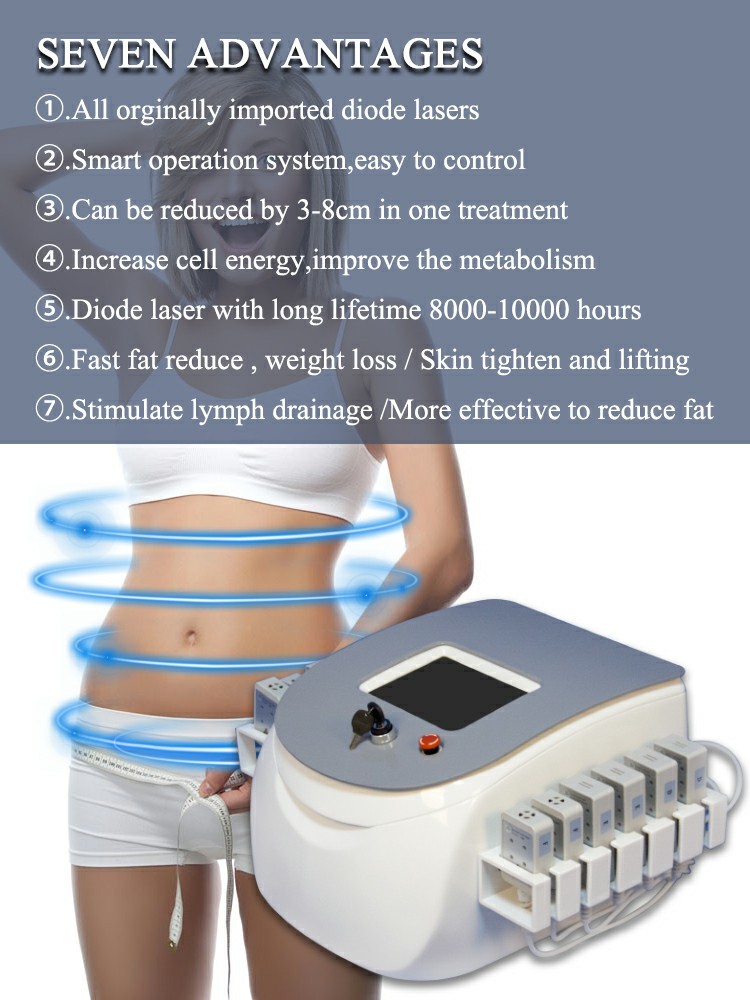 Burn Fat Lipo Laser Slimming Machine 650nm Mutilanguage Cellulite Treatment Machine