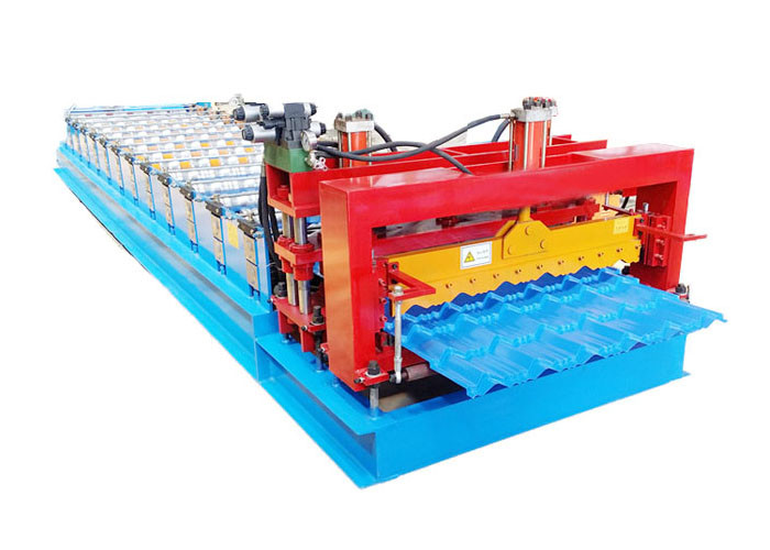 Easy Operation Steel Tile Forming Machine , Roof Tile Forming Machine Material Width 1250mm