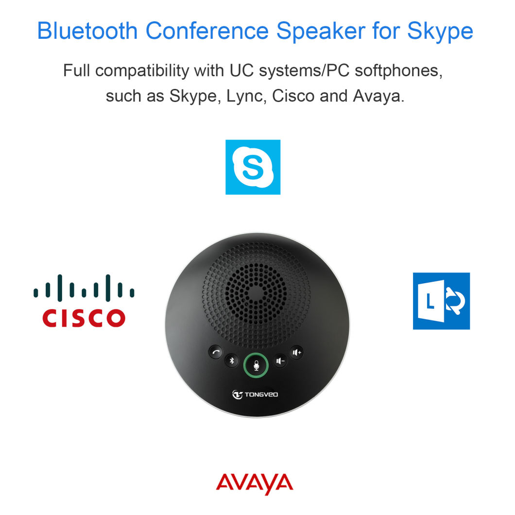 USB Bluetooth Conference Speakerphone for Skype Video Conferencing