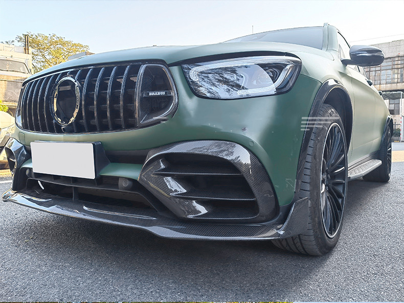 For Mercedes-Benz GLC63 Carbon Fiber Body Kit GLC63 Upgraded Bs Style Carbon Fiber Front Lip Diffuser Spoiler Body Kit