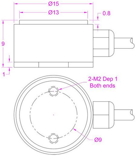 miniature flange load cell 200N 100N 50N