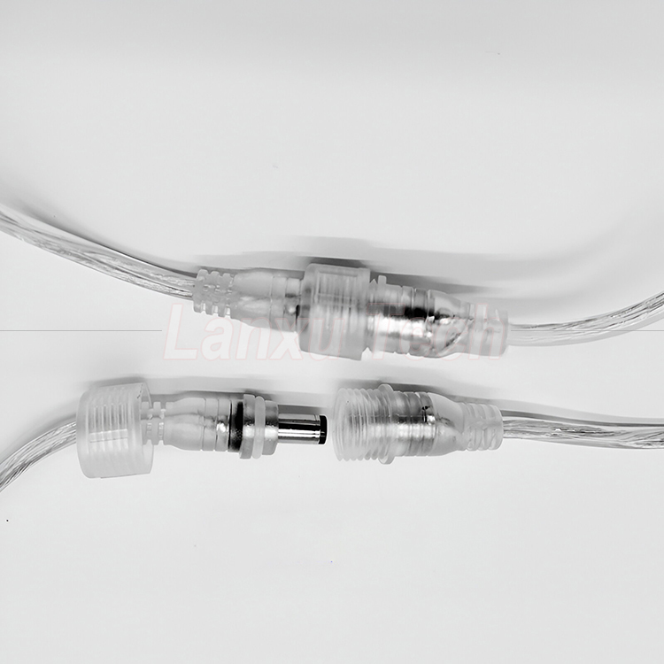 Waterproof Male to Female DC.5x2.1mm Barrel Jack Power Extension Cable for LED Strip Lamp Bulb Light