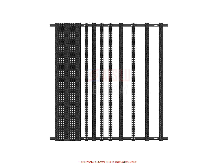 P31.25mm DIP346 LED Video Curtain Display Cabinet