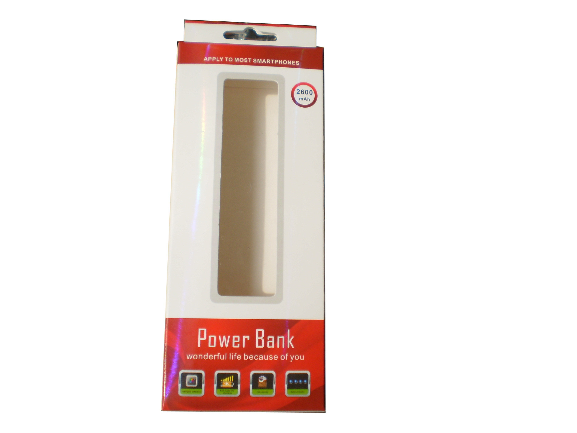 Customized Design Folding Handing Paper Box Packaging With Window For Power Bank