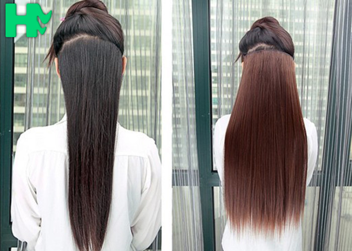100% Synthetic Hair Extensions Long Straight Wave Blonde Color For Adults