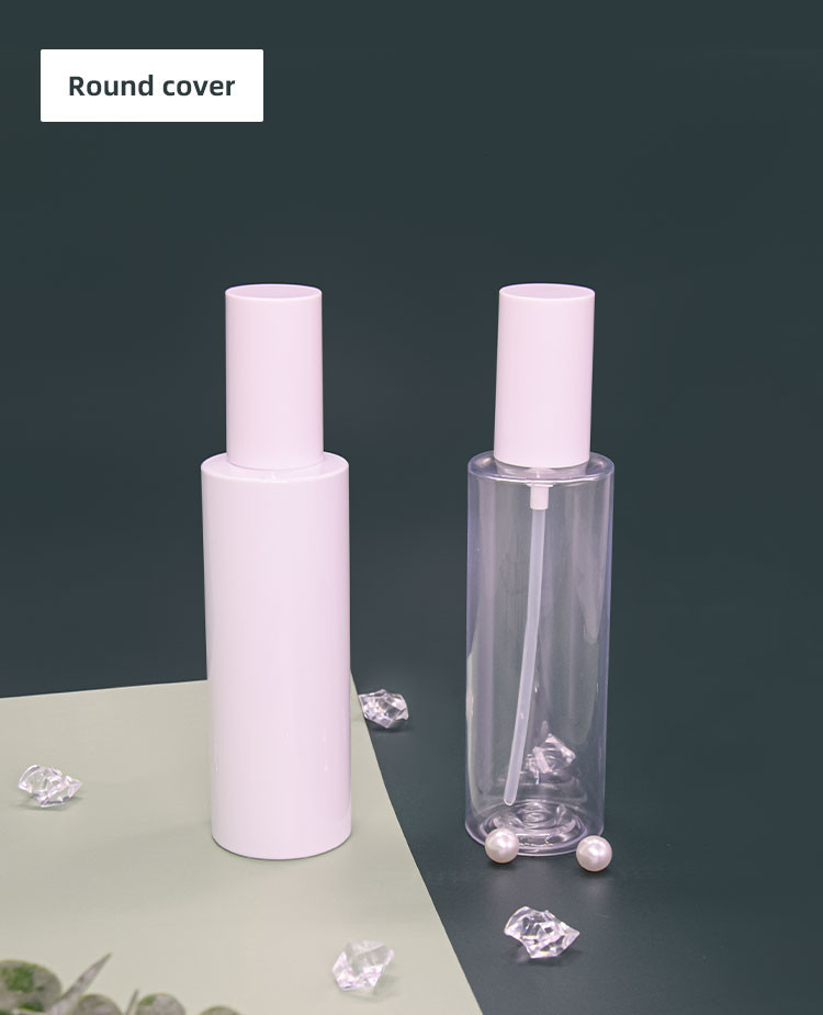 200ml Non Spill Refillable PET Facial Lotion Pump Bottle With Two Shapes Cap