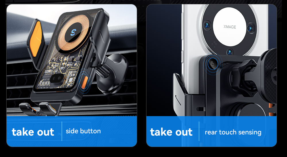 ESSAGER T11 Series Wireless Car Charger Holder Wireless Charging Phone Stand 5V/2A