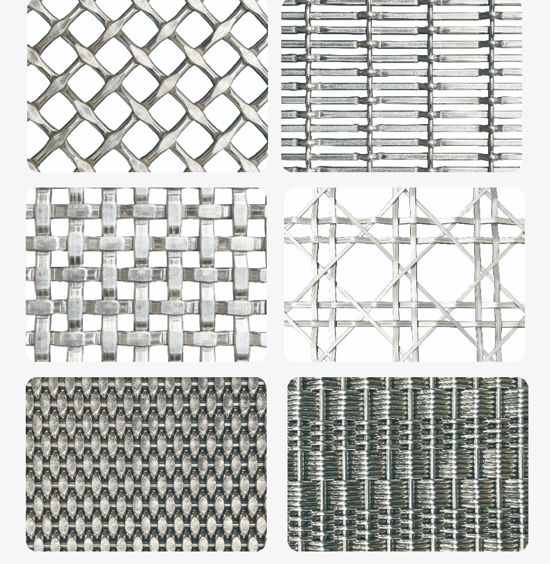 Width 0.914m 1.22m Architectural Wire Mesh Stainless Steel Fireproof