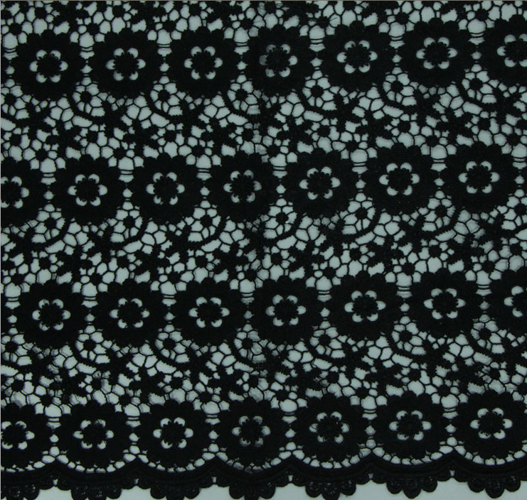 Chemical Lace Ivory Color Water Soluble Embroidery Fashion fabric for Garment Accessories