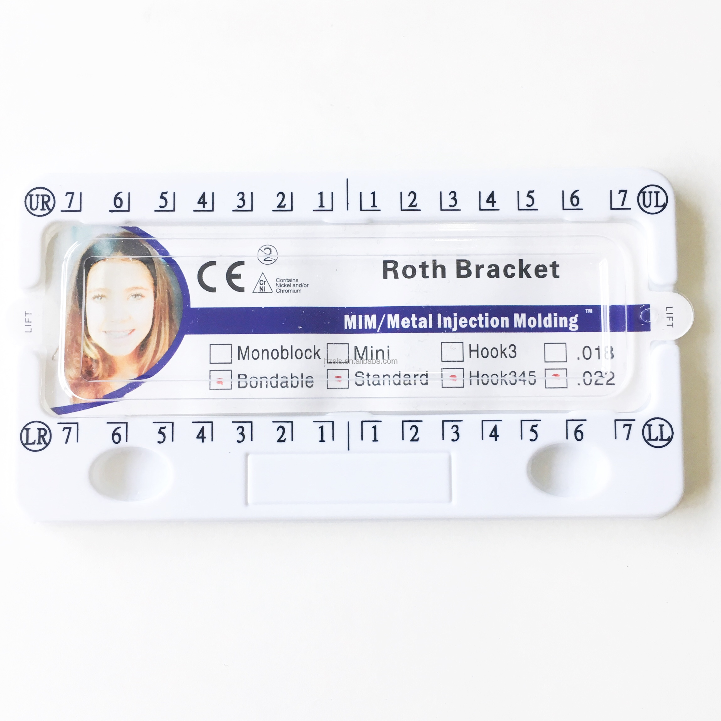 Bondable Mini Roth Orthodontic Bracket 0.018 Double Slot With Hook345