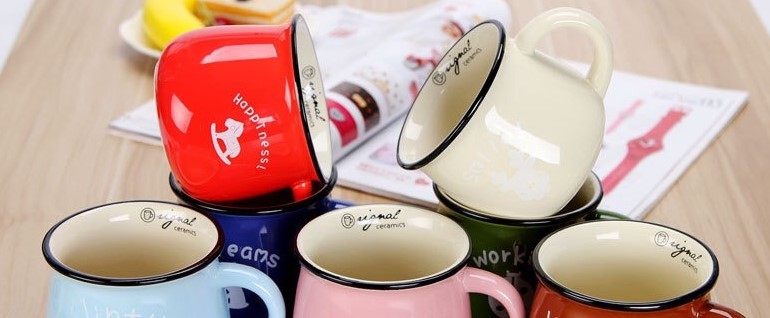Mouth Line 150ml 6x7cm Custom Ceramic Travel Mug