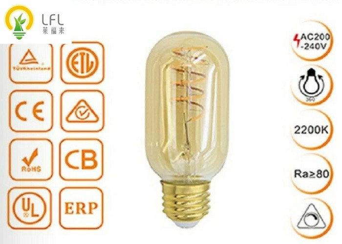 2200K LED Decorative Chandelier Light Bulbs , D45*110mm Nostalgic Dimmable Light Bulbs