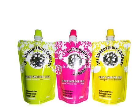 Stand Up 250Ml 500Ml 1.1L Mango Banana Juice Drink Packing Reusable Food Pouch