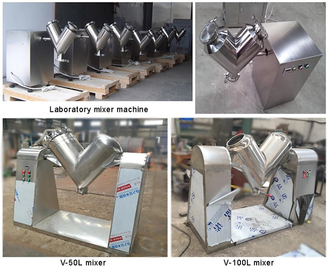 SUS304 / 316L Small V Type Powder Mixer 100L Protein Powder Mixing Machine