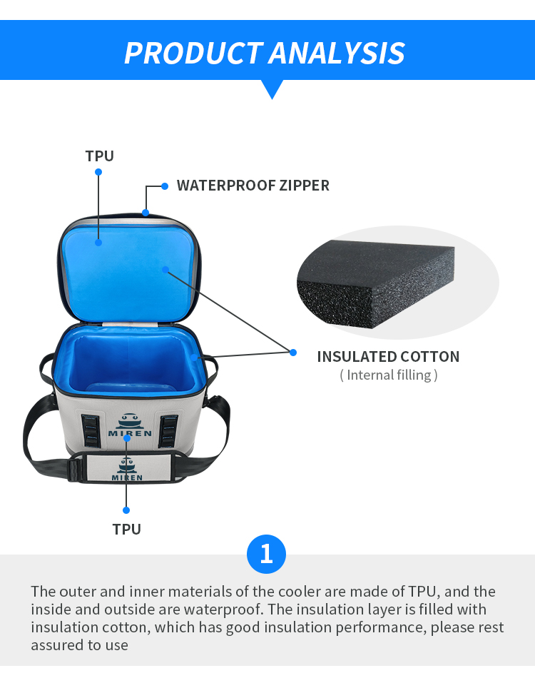 Outdoor Waterproof 24 Can Cooler Bag For Camping Travel Beach