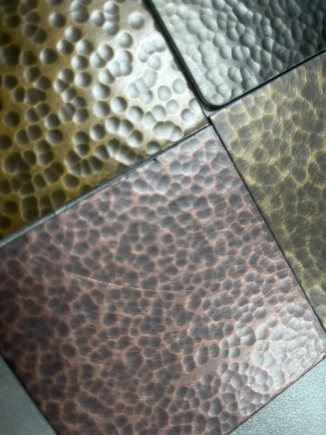 SS Steel Sheet 304 316 Antique Copper Plate Surface Hammered Textured Decorative Stainless Steel Sheets