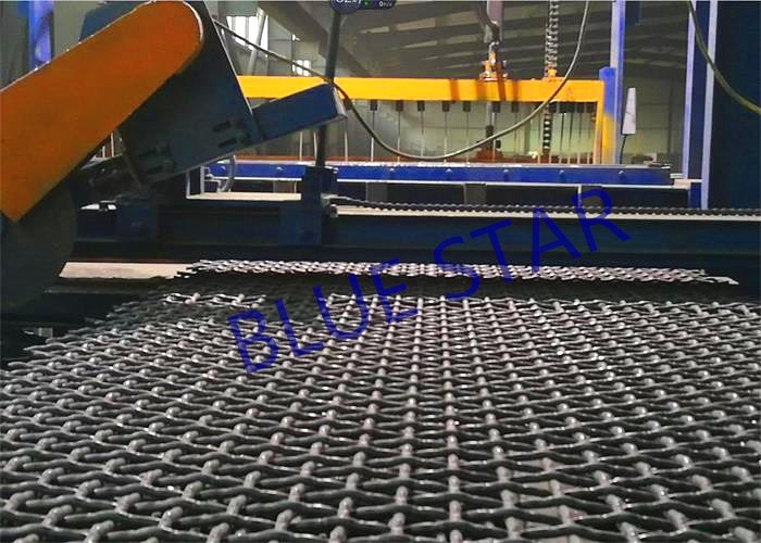 Plain Weave Carbon Steel Gravel Screen Mesh , Quarry Ming Crimped Wire Mesh