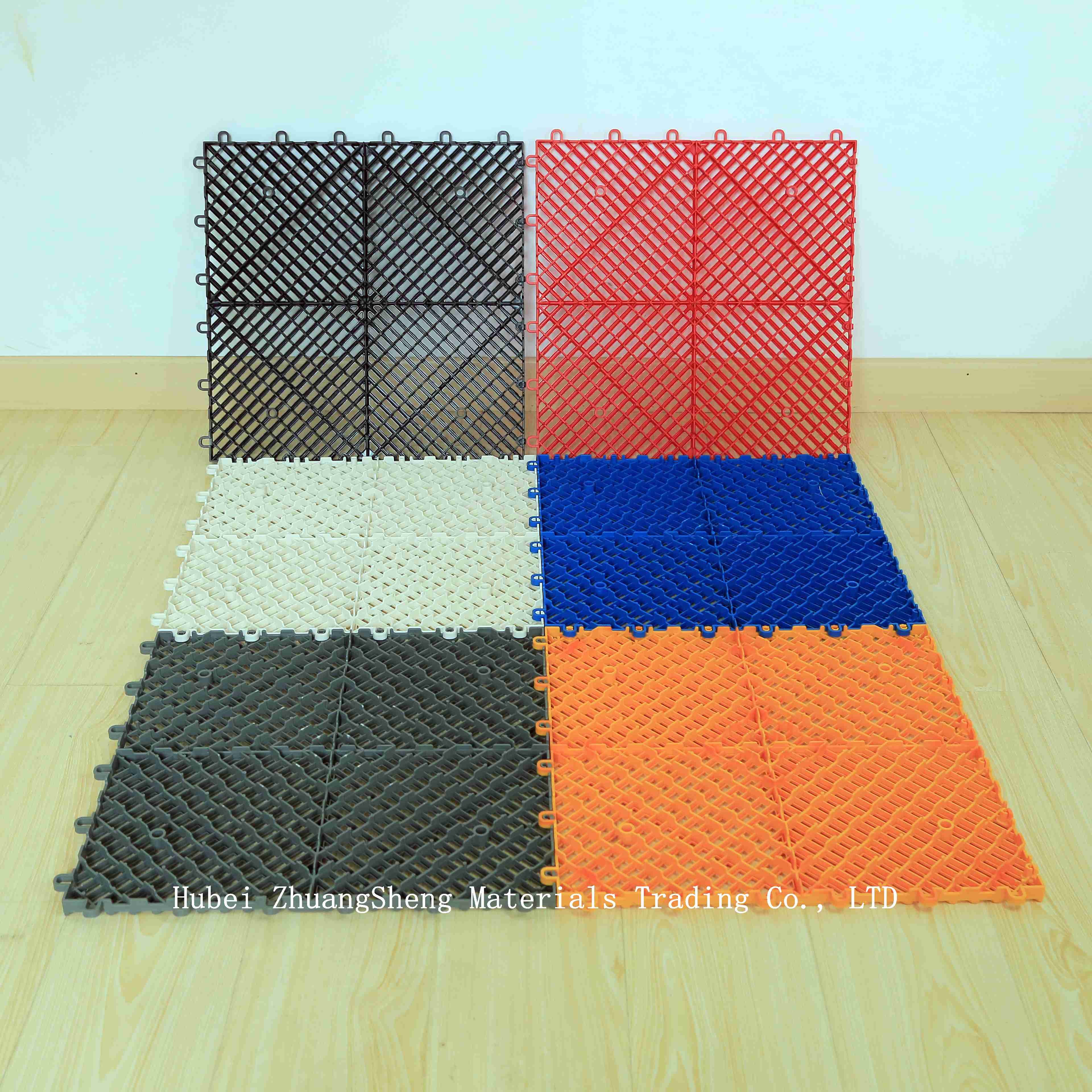 1.8mm China Multi-Purpose PP Modular Suspended Splicing Plastic Flooring Anti-Skid Plastic Sports Flooring factory