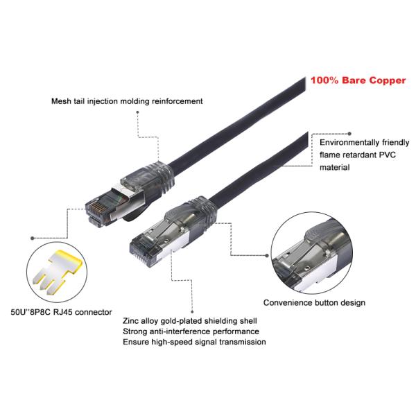 CE ROHS FTP UTP SFTP Cat7 Rj45 Plug Network Lan Cable 1000ft CAT7 LAN AWG23 S/FTP 100% Copper Orange