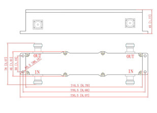 340/380-2700MHz 2in 2out N F Hybrid Coupler For DAS IBS Connector