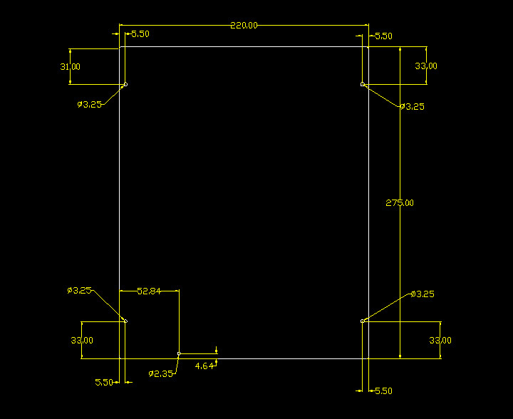 220mm*275mm*3mm 24V 200W MK3 3D Printer Heatbed Aluminum Substrate