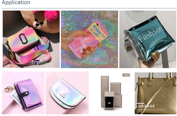 Handbag Laser Engrave PU Leather Colorful Pentagon Flower Artificial Leather PU