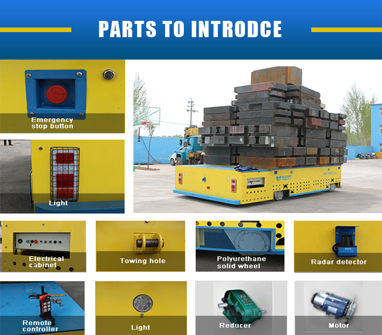Heavy duty motorized flat bed die transfer cart