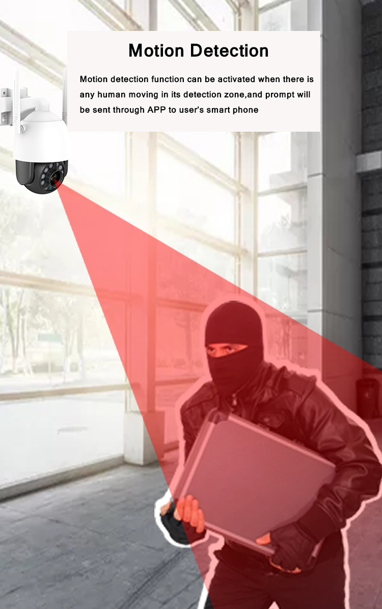 Outdoor 1080P WiFi Home PTZ Smart Surveillance Camera Waterproof Dome Camera