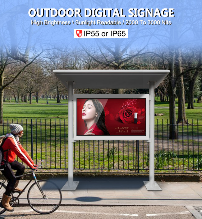 Outdoor TV LCD Monitor For Sport Park 55" 43" 65" HD High Bright Screen