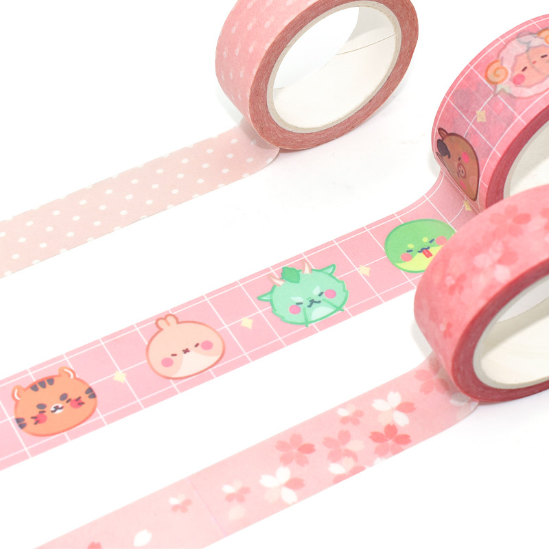 Custom Single Sided Adhesive Japanese Printed Masking Washi Tapes
