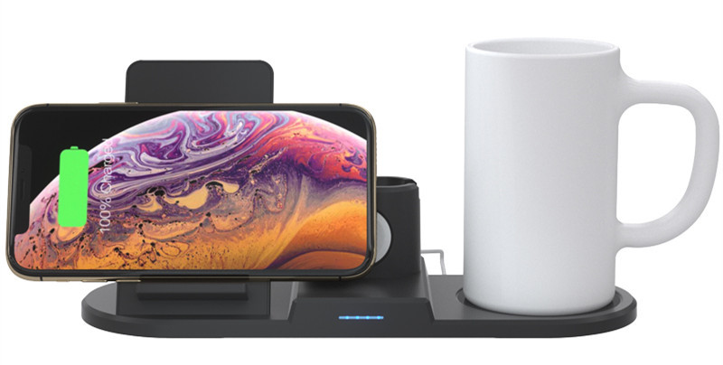 3 In 1 Wireless Charger Dock Station 10W 15w Qi Wireless Charging Thermostatic Cup