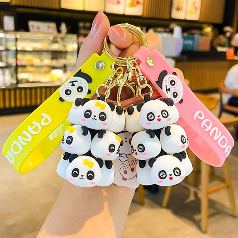 Animal Keychain Handbag Charms Kawaii Anime Keyring for Kids Boy Girl