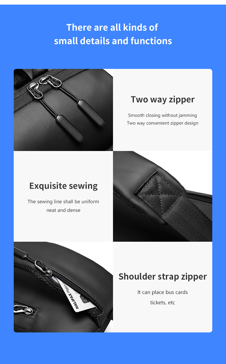 MingLu Anti Splash Fabric Men'S Single Strap Backpack Male Sling Bag