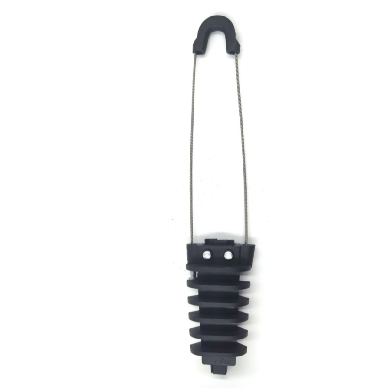FTTH Optical Fiber Tension Clamp 02 PA6 Stainless Steel Wire Anchor Clamp for Overhead