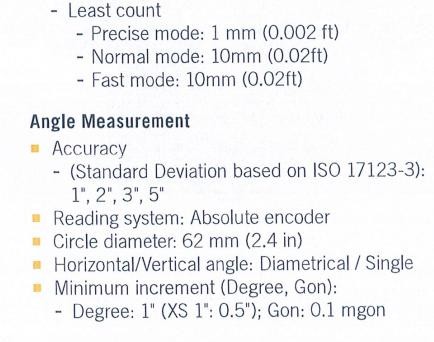 Nikon Total Station XS Series Total Station