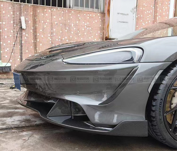 Plastic Black McLaren GT Body Kit Bumper Spoiler Side Skirt Hood