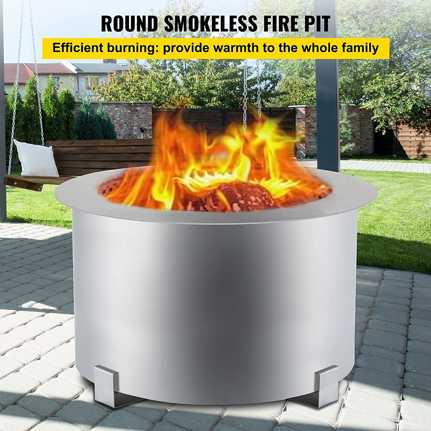 Stainless Steel Bonfire Stove Smoke Free Fire Pits Outdoor Wood Burning