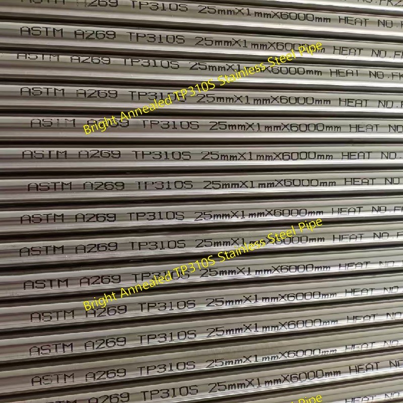 Bright Annealed TP310S Stainless Steel Seamless Pipe ±0.05mm Diameter Tolerance