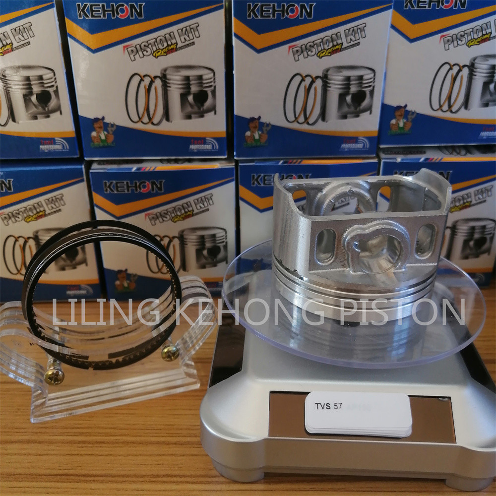 Silver TVS57 Forged Aluminium Pistons , Anti Rusting Small Engine Piston