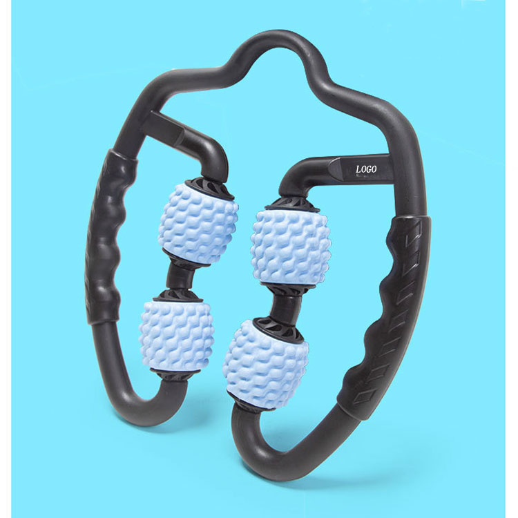 Handhold Arm U Shaped Thigh Massage Roller Ball Stick Multifunction