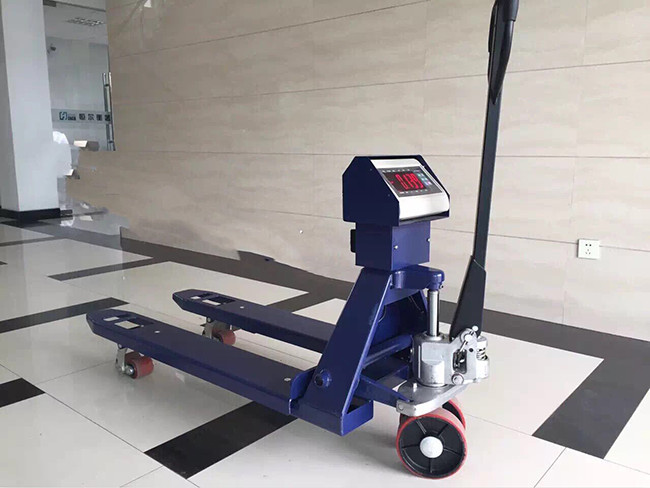 OEM Carbon Steel Hydraulic Trolley Pallet Jack With Weight Scale