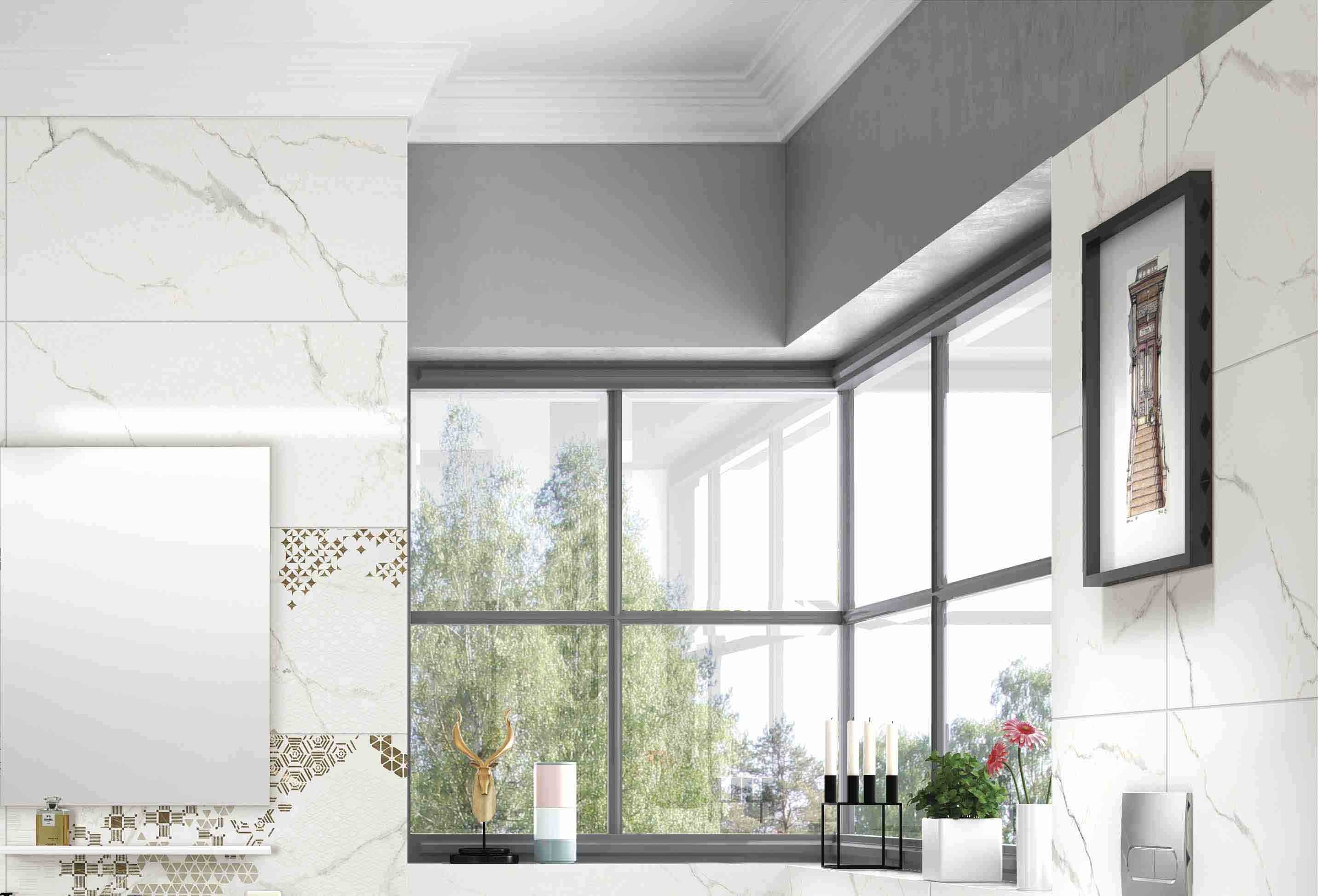 Chemical Resistant Indoor Porcelain Tiles For Living Room 400x800 Mm Size