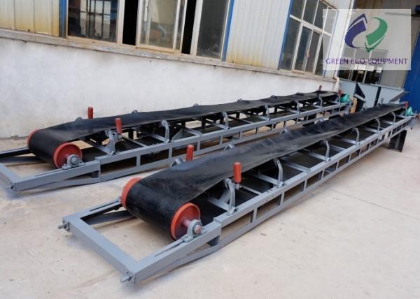 Quality High Strength Flat Belt Conveyor Machine For Sand Gravel Bulk Materials for sale